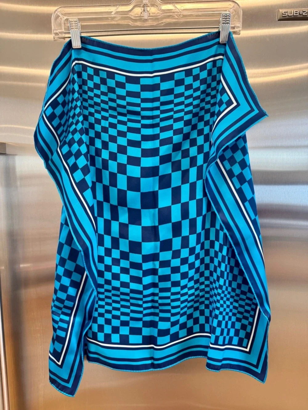 NWT Porsche x Soho House Blue Pasha Scarf Bandana - Satin Silk Material , New